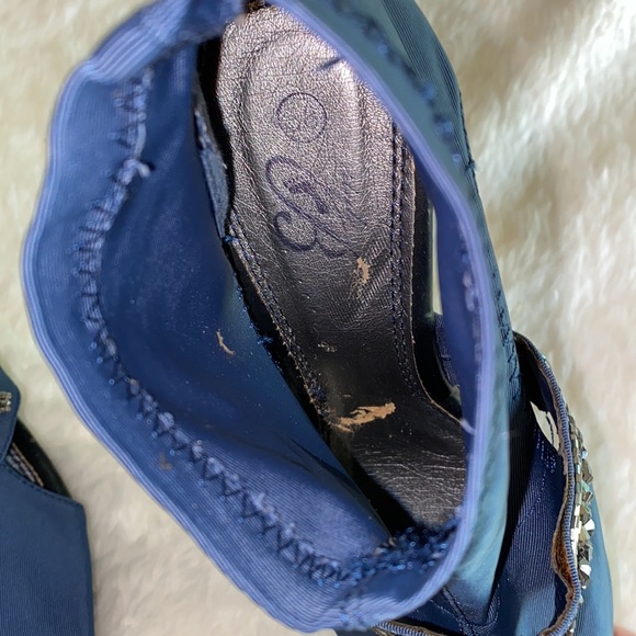 Vintage SOCK ANKLE Booties Stilettos Platform with Beaded Embellishment Size 7 - Picture 14 of 17